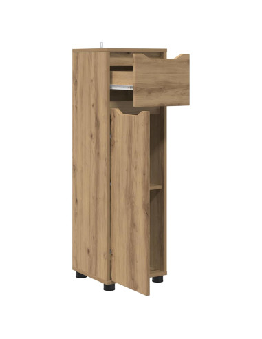 Mobile da Bagno con porta Rovere artigianale 30,5 x 30 x 101 cm