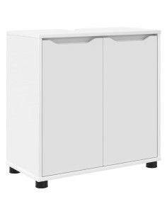 Mobile per lavabo da bagno con porta Bianco 60 x 30 x 60 cm 2