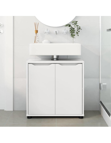 Mobile per lavabo da bagno con porta Bianco 60 x 30 x 60 cm