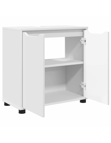 Mobile per lavabo da bagno con porta Bianco 60 x 30 x 60 cm