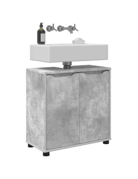 Mobile per lavabo da bagno Grigio cemento 60 x 30 x 60 cm