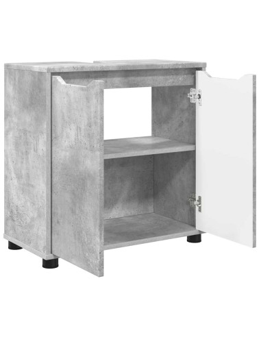 Mobile per lavabo da bagno Grigio cemento 60 x 30 x 60 cm