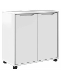 Mobile per lavabo da bagno Bianco Lucido 60 x 30 x 60 cm 2