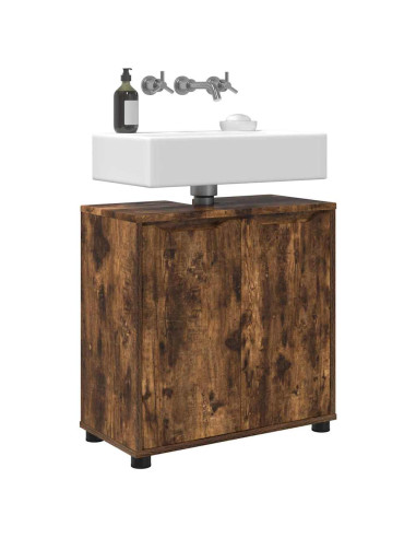Mobile per lavabo da bagno Rovere fumé 60 x 30 x 60 cm