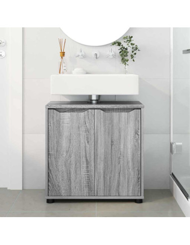 Mobile per lavabo da bagno Grigio Sonoma 60 x 30 x 60 cm