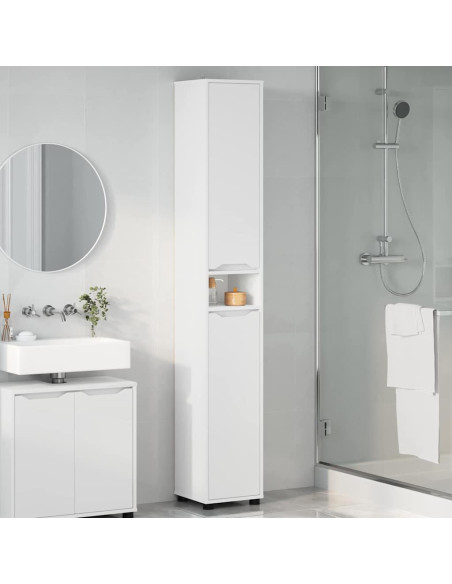 Mobile da Bagno Bianco 30,5 x 30 x 195 cm Legno multistrato