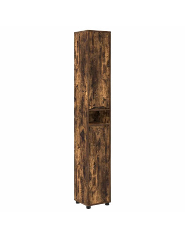 Mobile da Bagno con lo scaffale Rovere fumé 30,5 x 30 x 195 cm
