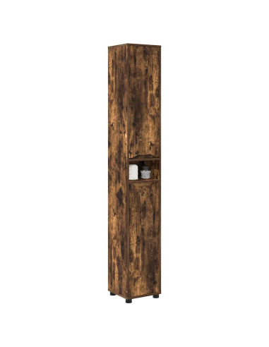 Mobile da Bagno con lo scaffale Rovere fumé 30,5 x 30 x 195 cm