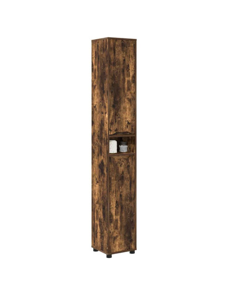 Mobile da Bagno con lo scaffale Rovere fumé 30,5 x 30 x 195 cm
