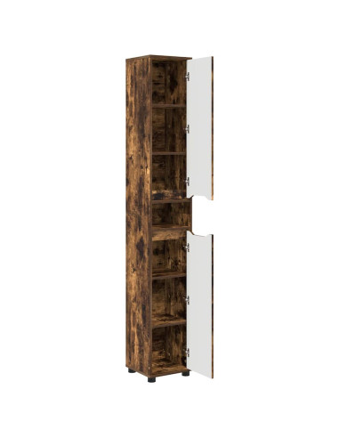 Mobile da Bagno con lo scaffale Rovere fumé 30,5 x 30 x 195 cm