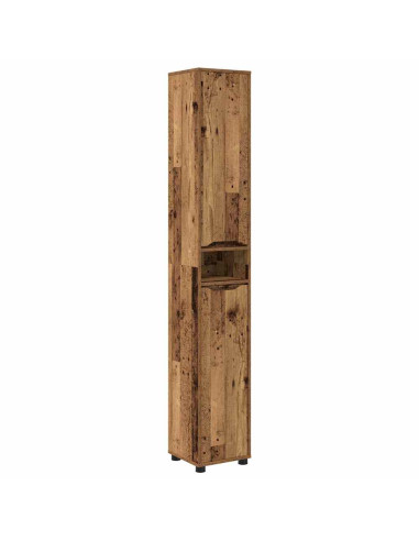 Mobile da Bagno con porta Legno vecchio 30,5 x 30 x 195 cm