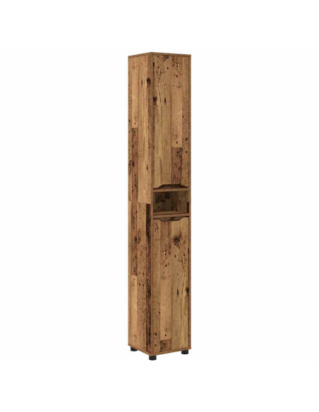 Mobile da Bagno con porta Legno vecchio 30,5 x 30 x 195 cm