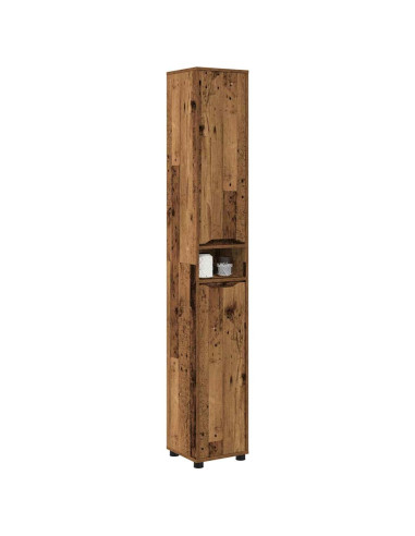 Mobile da Bagno con porta Legno vecchio 30,5 x 30 x 195 cm
