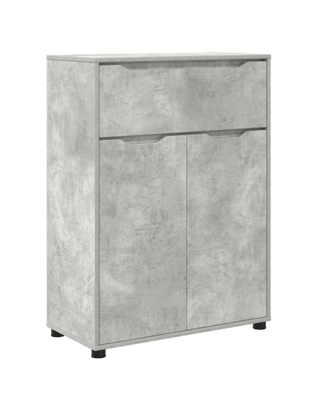 Mobile da Bagno con porta Grigio cemento 72,5 x 36,5 x 100 cm