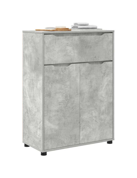 Mobile da Bagno con porta Grigio cemento 72,5 x 36,5 x 100 cm