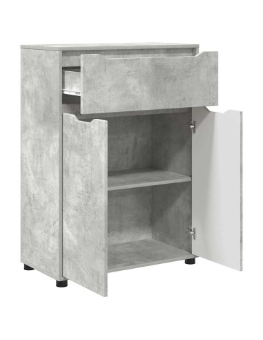 Mobile da Bagno con porta Grigio cemento 72,5 x 36,5 x 100 cm