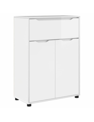 Mobile da Bagno con cassetto Bianco Lucido 72,5 x 36,5 x 100 cm