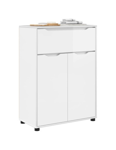 Mobile da Bagno con cassetto Bianco Lucido 72,5 x 36,5 x 100 cm