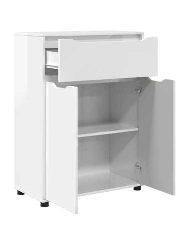 Mobile da Bagno con cassetto Bianco Lucido 72,5 x 36,5 x 100 cm
