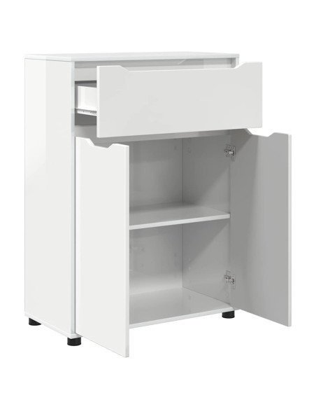 Mobile da Bagno con cassetto Bianco Lucido 72,5 x 36,5 x 100 cm