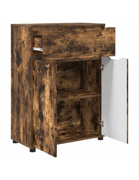 Mobile da Bagno con cassetto Rovere fumé 72,5 x 36,5 x 100 cm