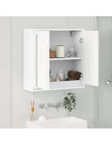 Mobiletto per specchio da bagno Bianco 60 x 20 x 60 cm