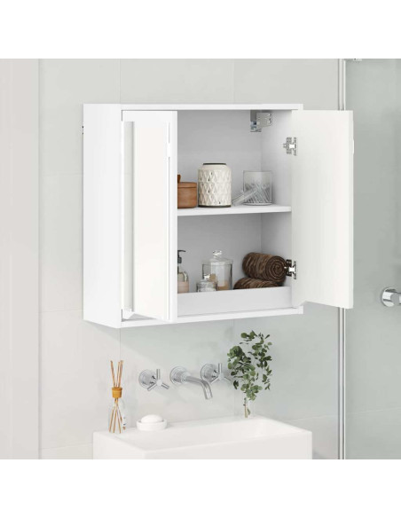 Mobiletto per specchio da bagno Bianco 60 x 20 x 60 cm