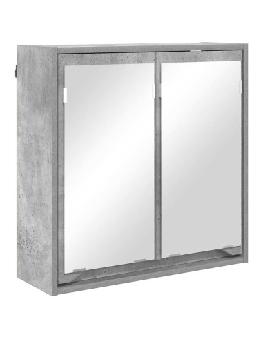 Mobiletto per specchio da bagno Grigio cemento 60 x 20 x 60 cm