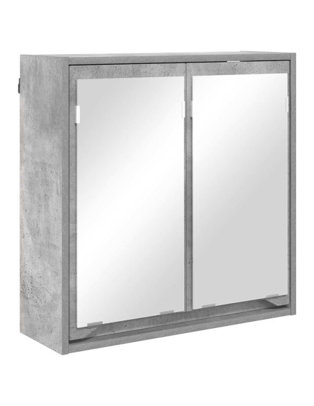 Mobiletto per specchio da bagno Grigio cemento 60 x 20 x 60 cm