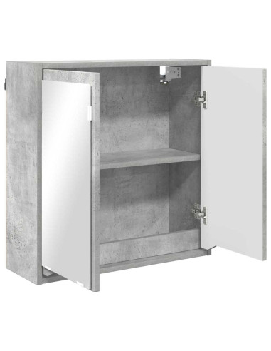 Mobiletto per specchio da bagno Grigio cemento 60 x 20 x 60 cm