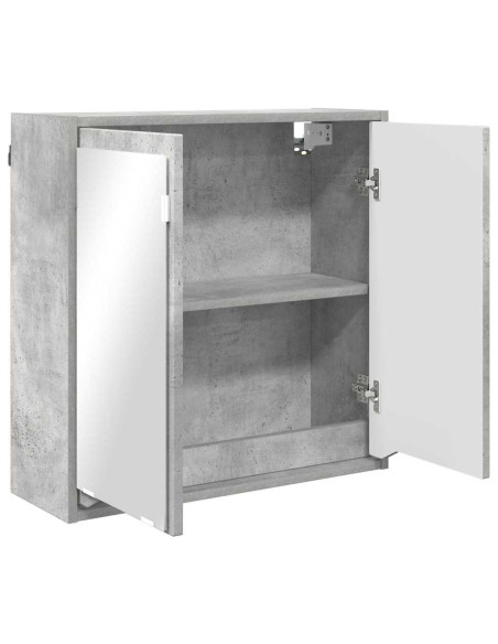 Mobiletto per specchio da bagno Grigio cemento 60 x 20 x 60 cm