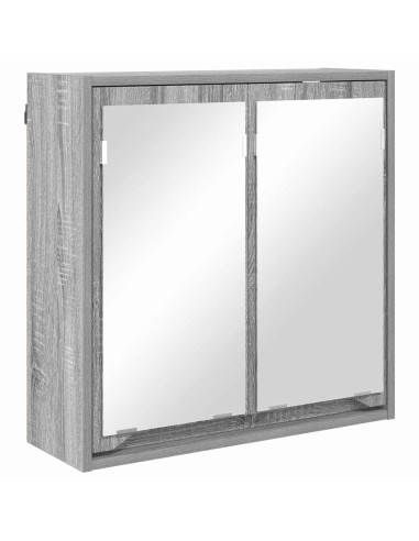 Mobiletto per specchio da bagno Grigio Sonoma 60 x 20 x 60 cm