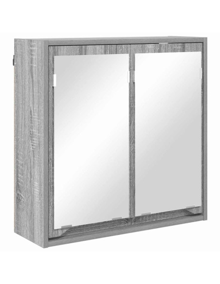 Mobiletto per specchio da bagno Grigio Sonoma 60 x 20 x 60 cm