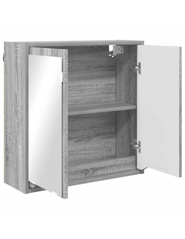 Mobiletto per specchio da bagno Grigio Sonoma 60 x 20 x 60 cm
