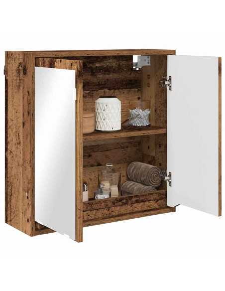 Mobiletto per specchio da bagno Legno vecchio 60 x 20 x 60 cm