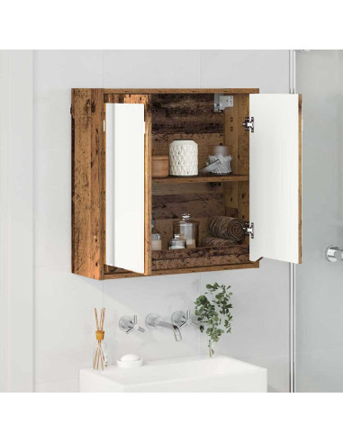 Mobiletto per specchio da bagno Legno vecchio 60 x 20 x 60 cm