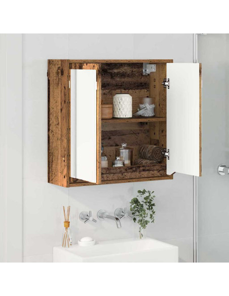 Mobiletto per specchio da bagno Legno vecchio 60 x 20 x 60 cm