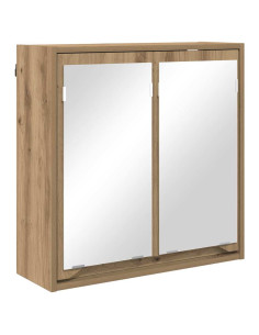 Mobiletto per specchio da bagno con porta Rovere artigianale 2