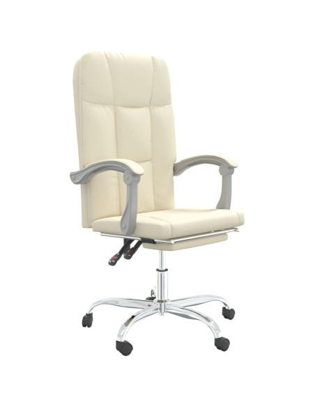 Poltrona da Ufficio Reclinabile Crema in Similpelle