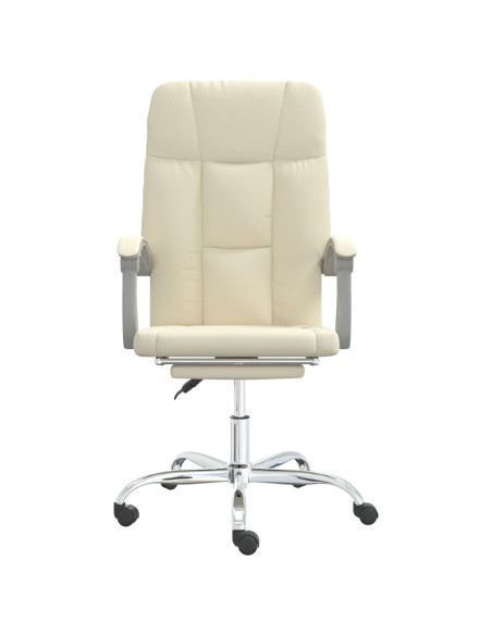 Poltrona da Ufficio Reclinabile Crema in Similpelle