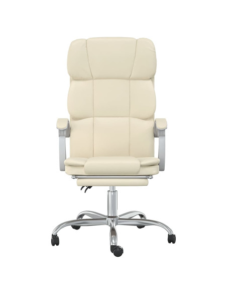 Poltrona da Ufficio Reclinabile Crema in Similpelle