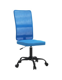 Sedia da Ufficio Altezza Regolabile Blu in Tessuto a Rete 2