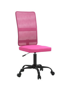 Sedia da Ufficio Altezza Regolabile Rosa in Tessuto a Rete 2