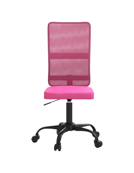 Sedia da Ufficio Altezza Regolabile Rosa in Tessuto a Rete