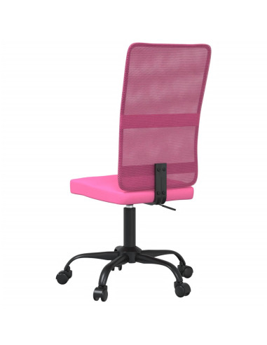 Sedia da Ufficio Altezza Regolabile Rosa in Tessuto a Rete