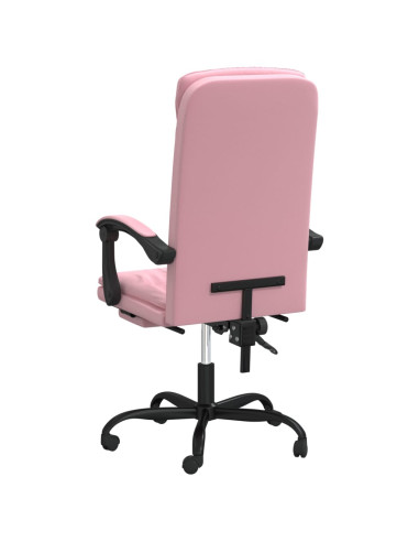 Poltrona da Ufficio Reclinabile Rosa in Velluto