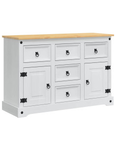 Cassapanche di stoccaggio Bianco 112 x 40 x 75 cm Pino massello 2