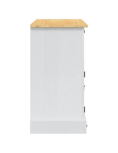 Cassapanche di stoccaggio Bianco 112 x 40 x 75 cm Pino massello