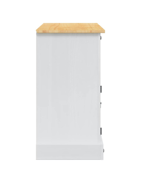 Cassapanche di stoccaggio Bianco 112 x 40 x 75 cm Pino massello