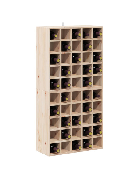Portabottiglie 2 pcs Naturale 56 x 25 x 56 cm Pino massello